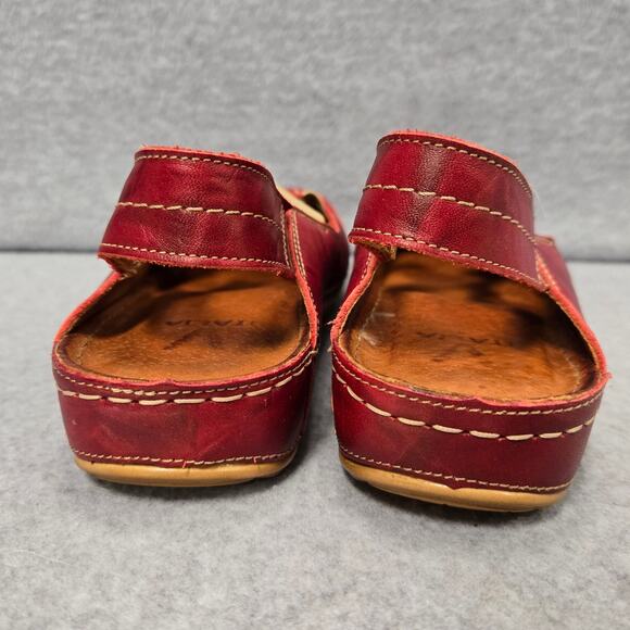 V Italia Red Sling Back Sandals Size 39 - Picture 4 of 8